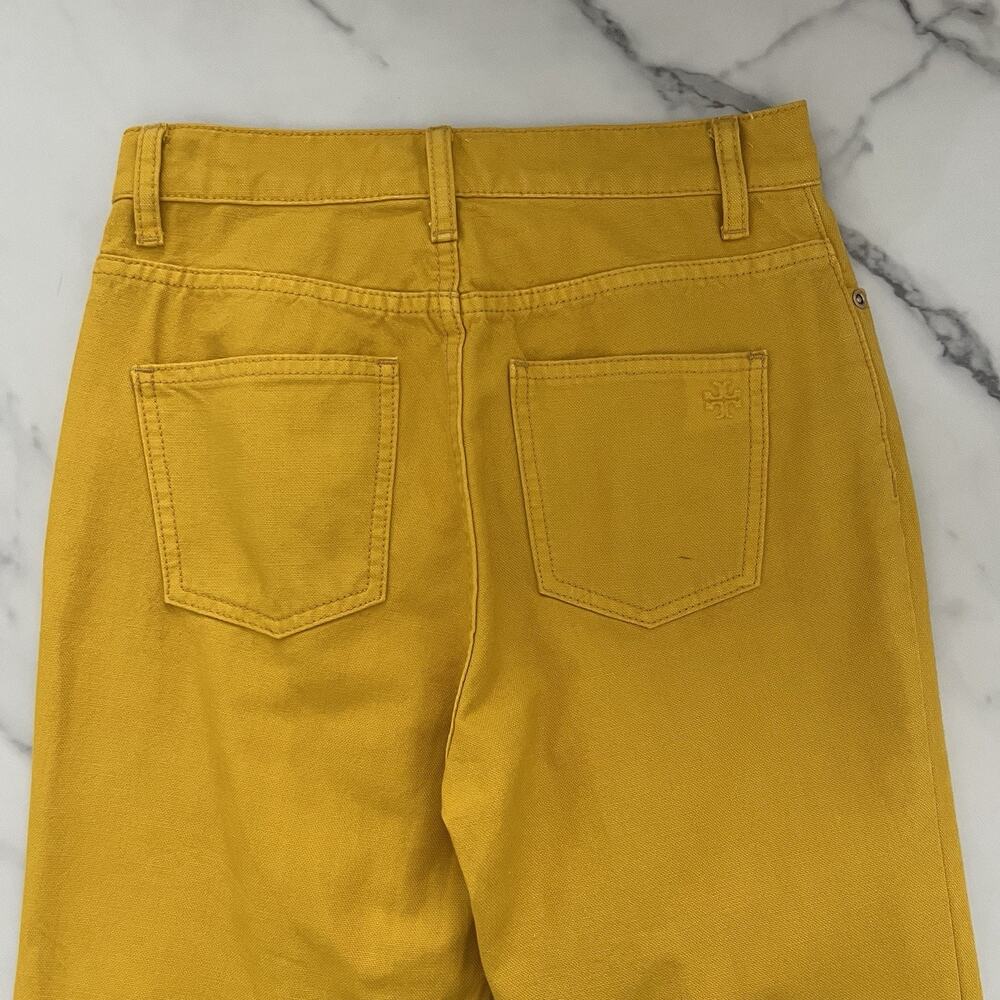 Tory Burch Jeans Boot-Cut Denim Pants Gold Crest Size 25 Preppy Designer chic - Picture 8 of 12